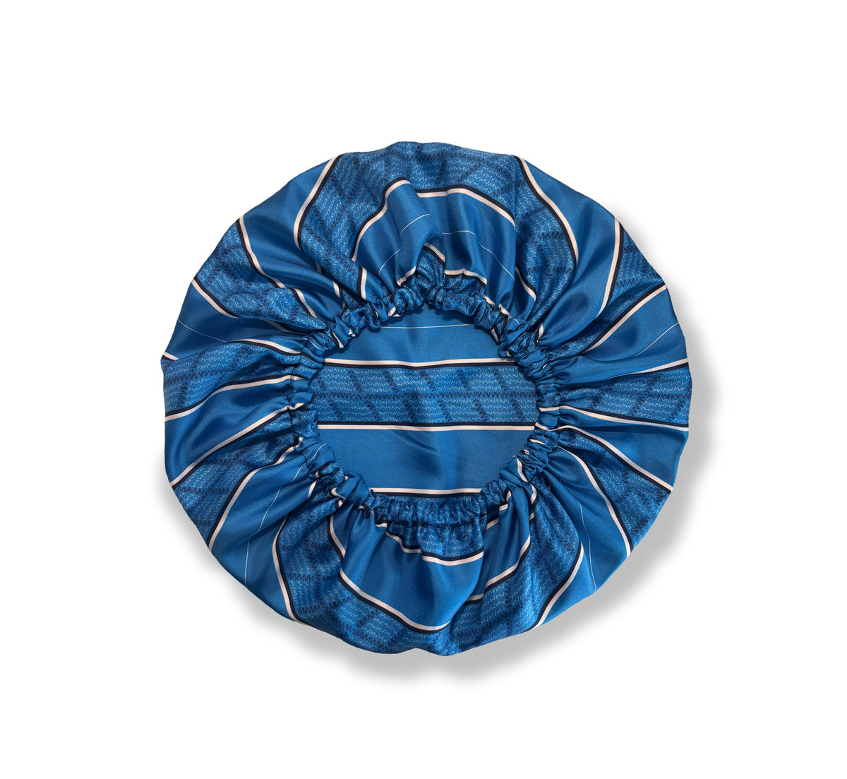 Bonnet en soie sergé de mûrier Azur