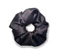 Chouchou en soie satin de mûrier Noir