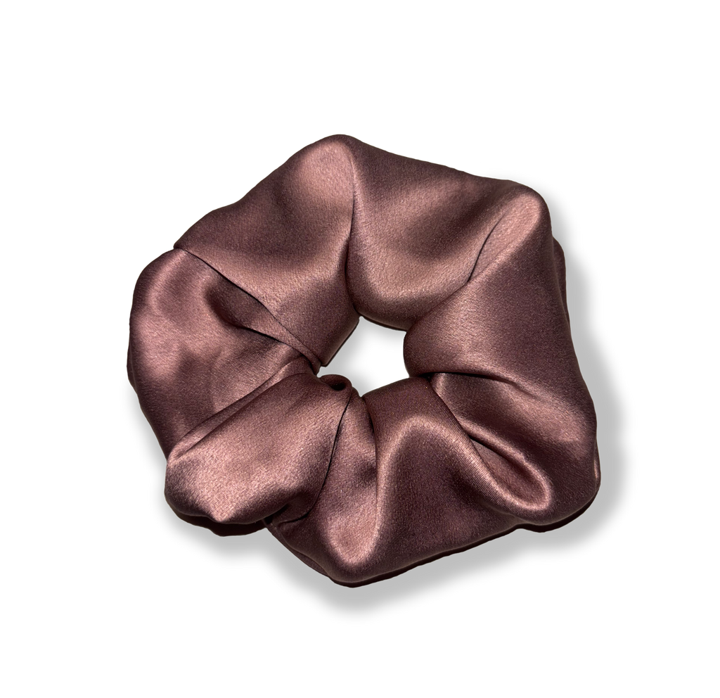 Chouchou en soie satin de mûrier Mauve