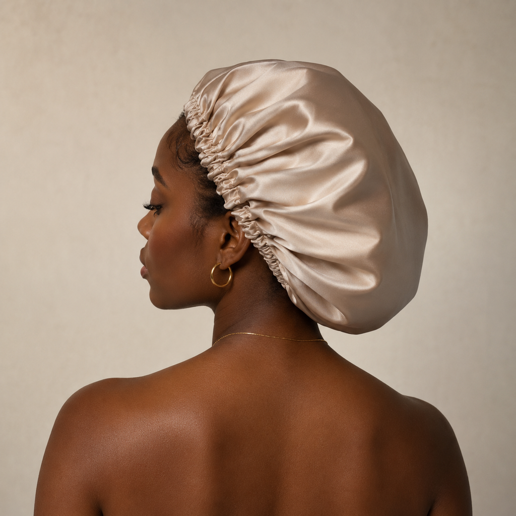 Bonnet en soie sergé de mûrier Champagne